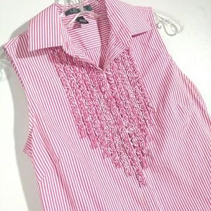 🎉SALE🎉 pink & white  Ralph Lauren cowgirl blouse